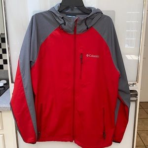 Columbia. NWOT. Windbreaker. Men’s L. Red/Gray.